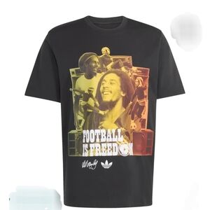 Adidas Black Graphic Men's T-ShirtJamaica National Team adidas x Bob Marley